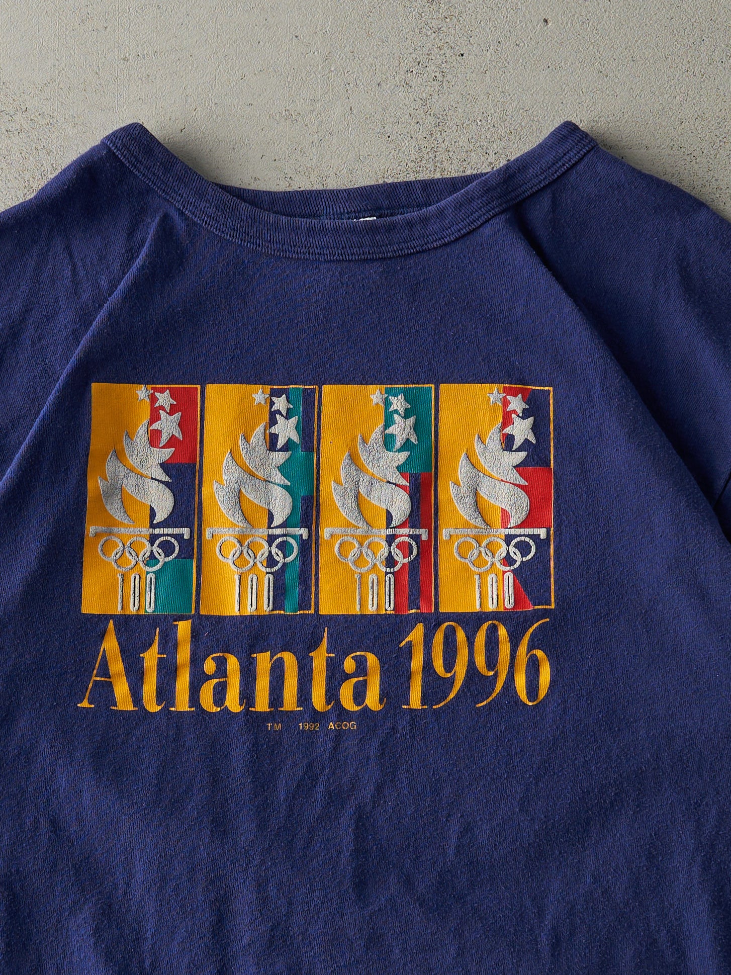 Vintage 96' Royal Blue Atlanta Olympics Boxy Tee (L)