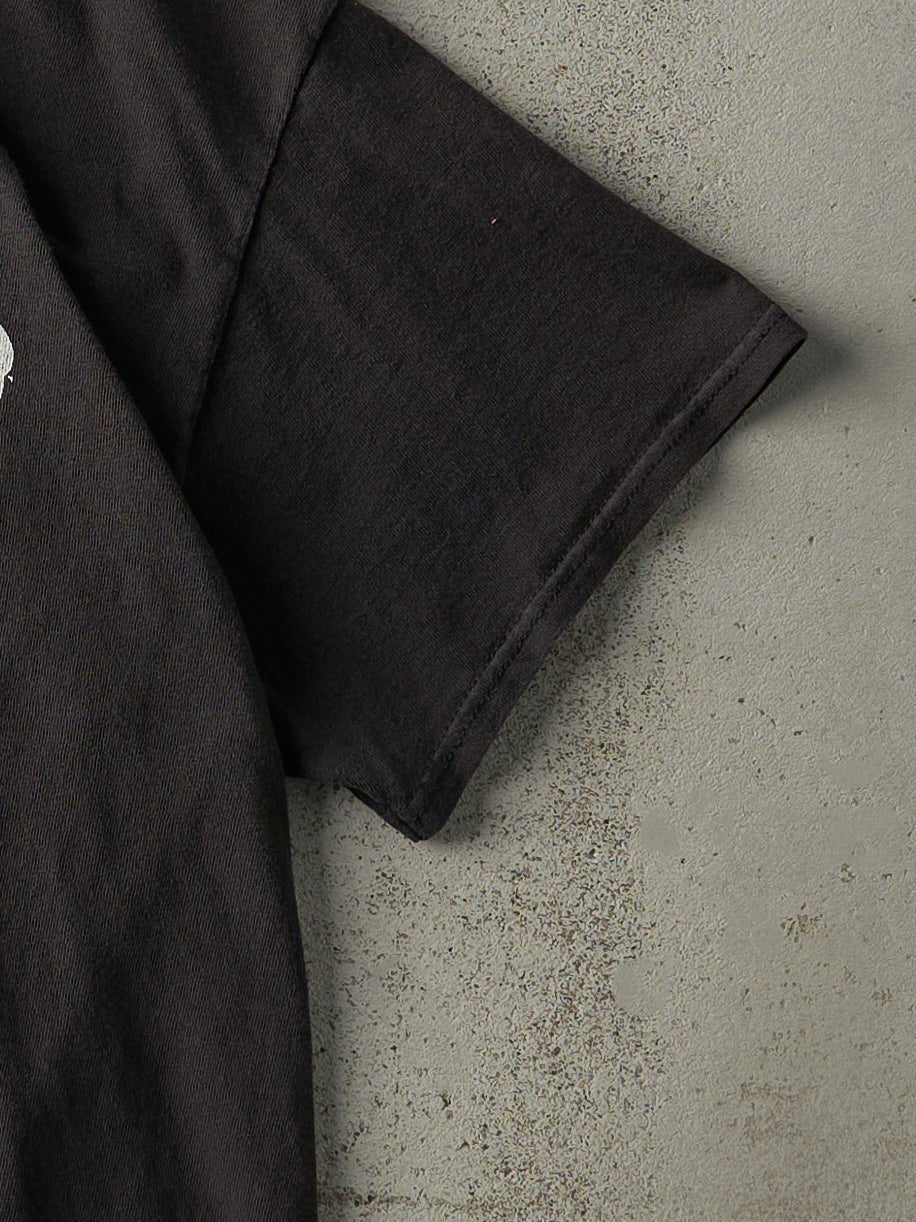 Vintage Y2K Black "Me? Sarcastic? Never." Slogan Tee (M)