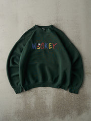 Vintage 90s Forest Green Embroidered Mickey Boxy Crewneck (M)