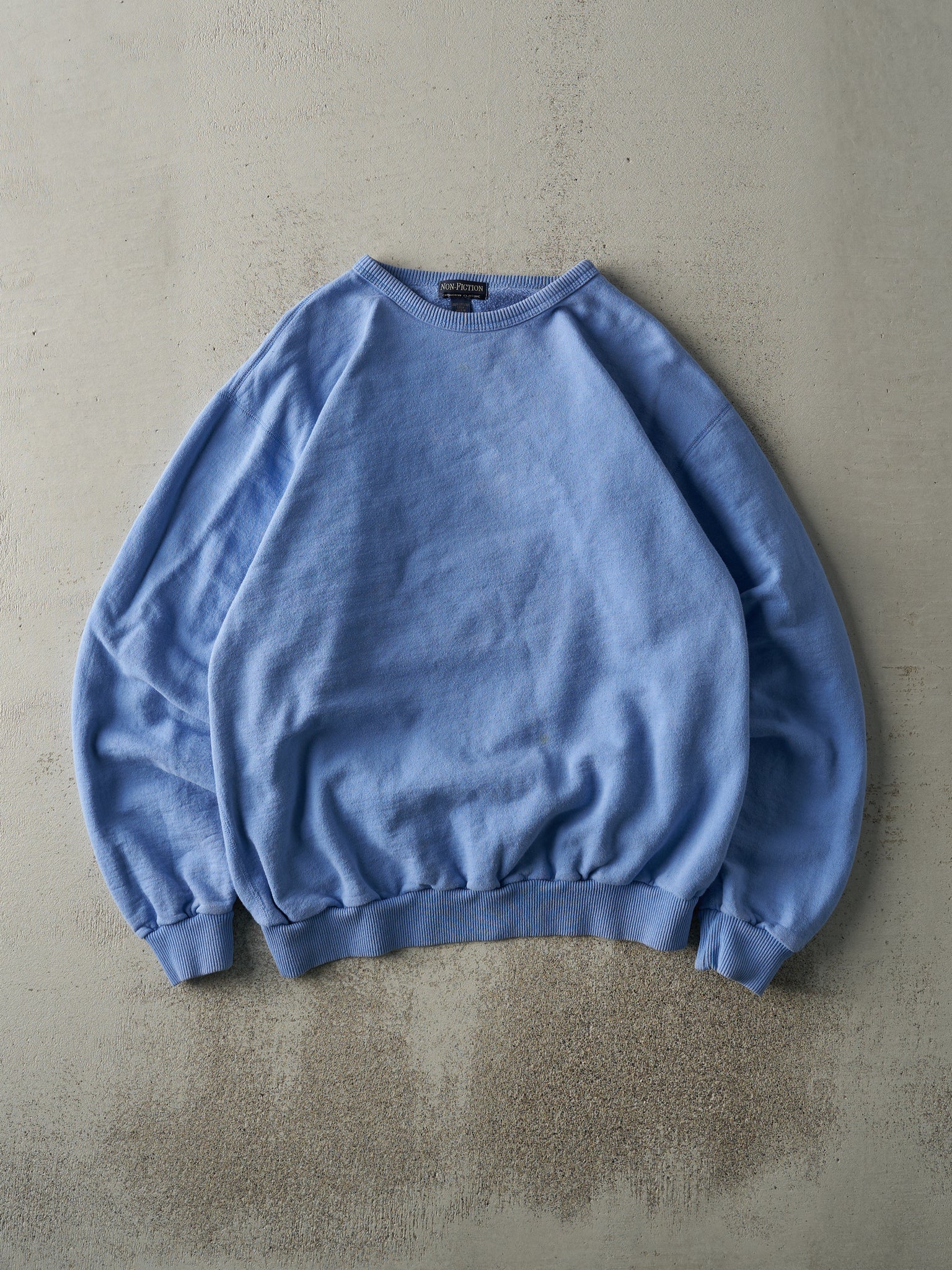 Vintage 90s Blue Blank Boxy Crewneck (L)