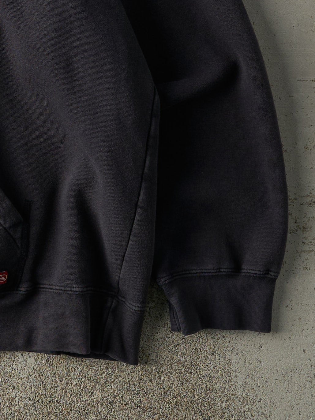 Vintage 90s Faded Black Quiksilver Boxy Zip Up Hoodie (L)