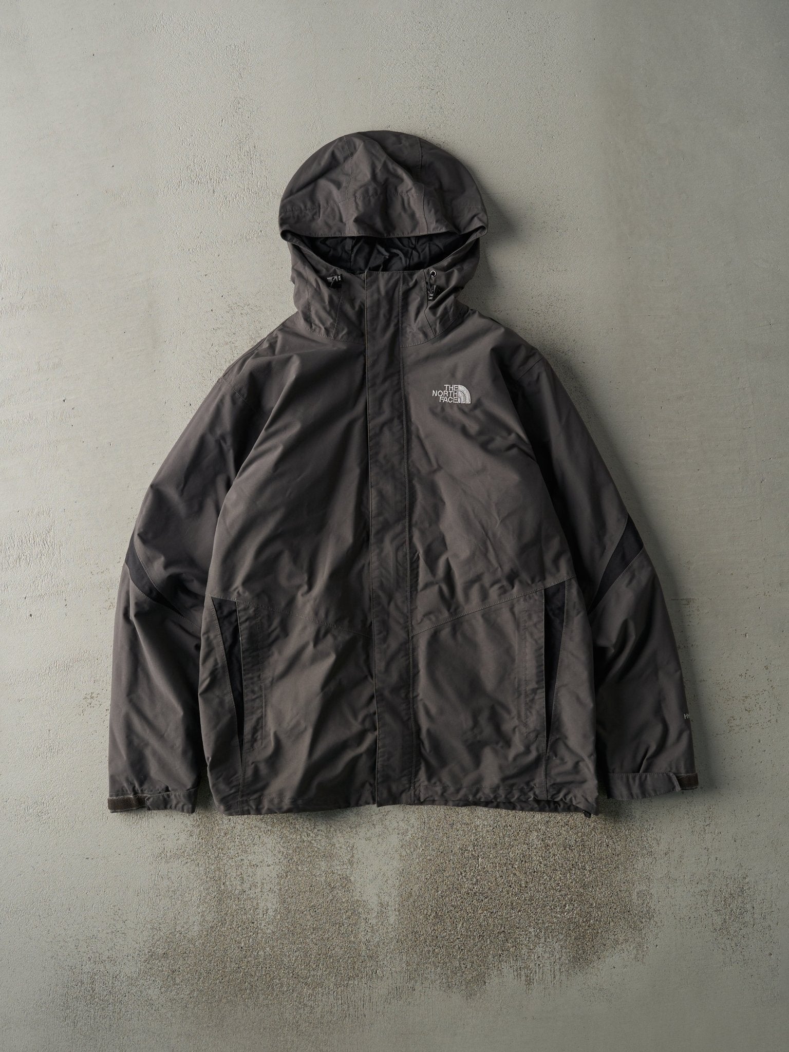 Vintage Y2K Charcoal Grey The North Face Light Hyvent Jacket (S/M)
