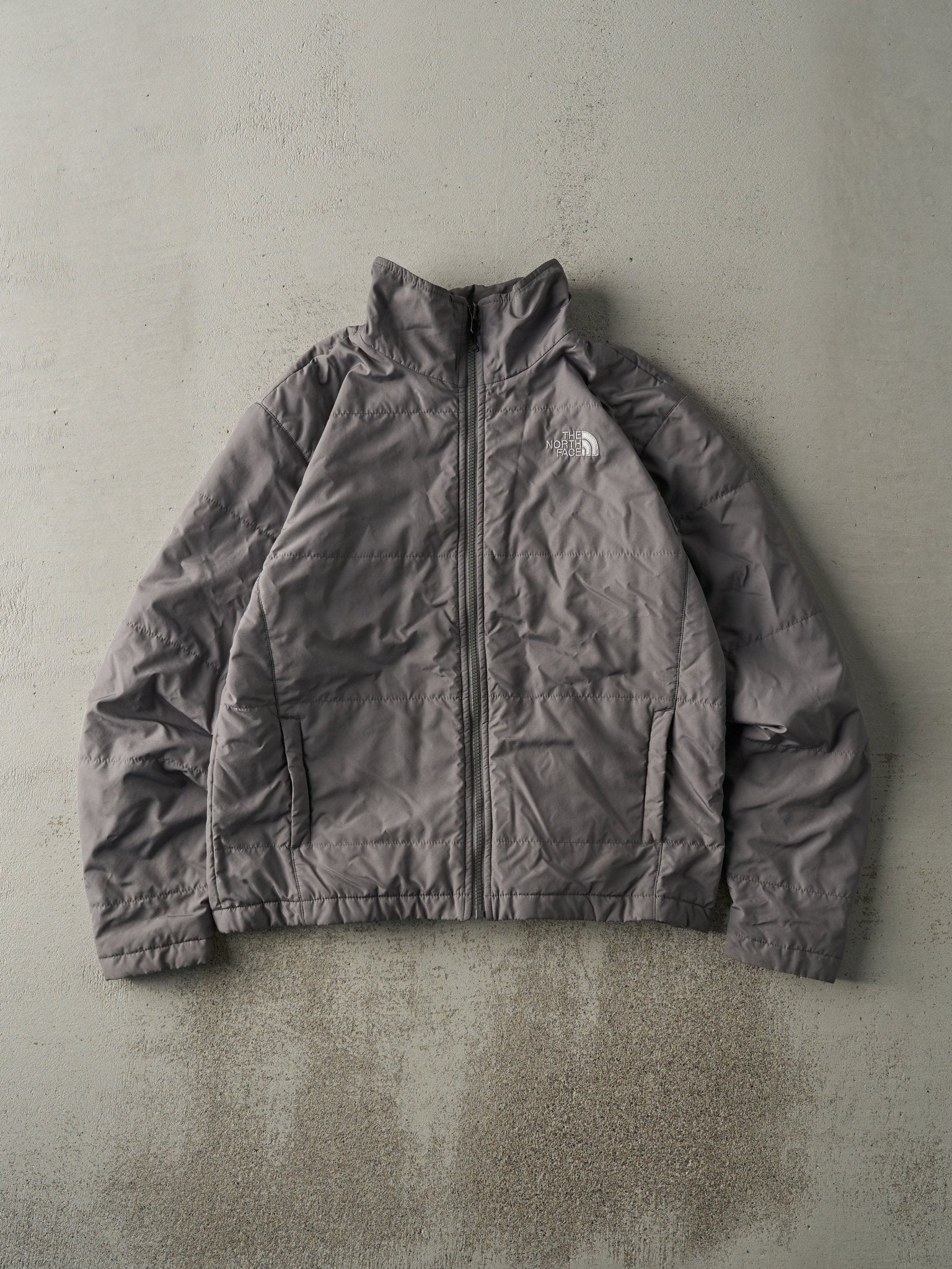 Vintage Y2K Charcoal Grey The North Face Light Hyvent Jacket (S/M)
