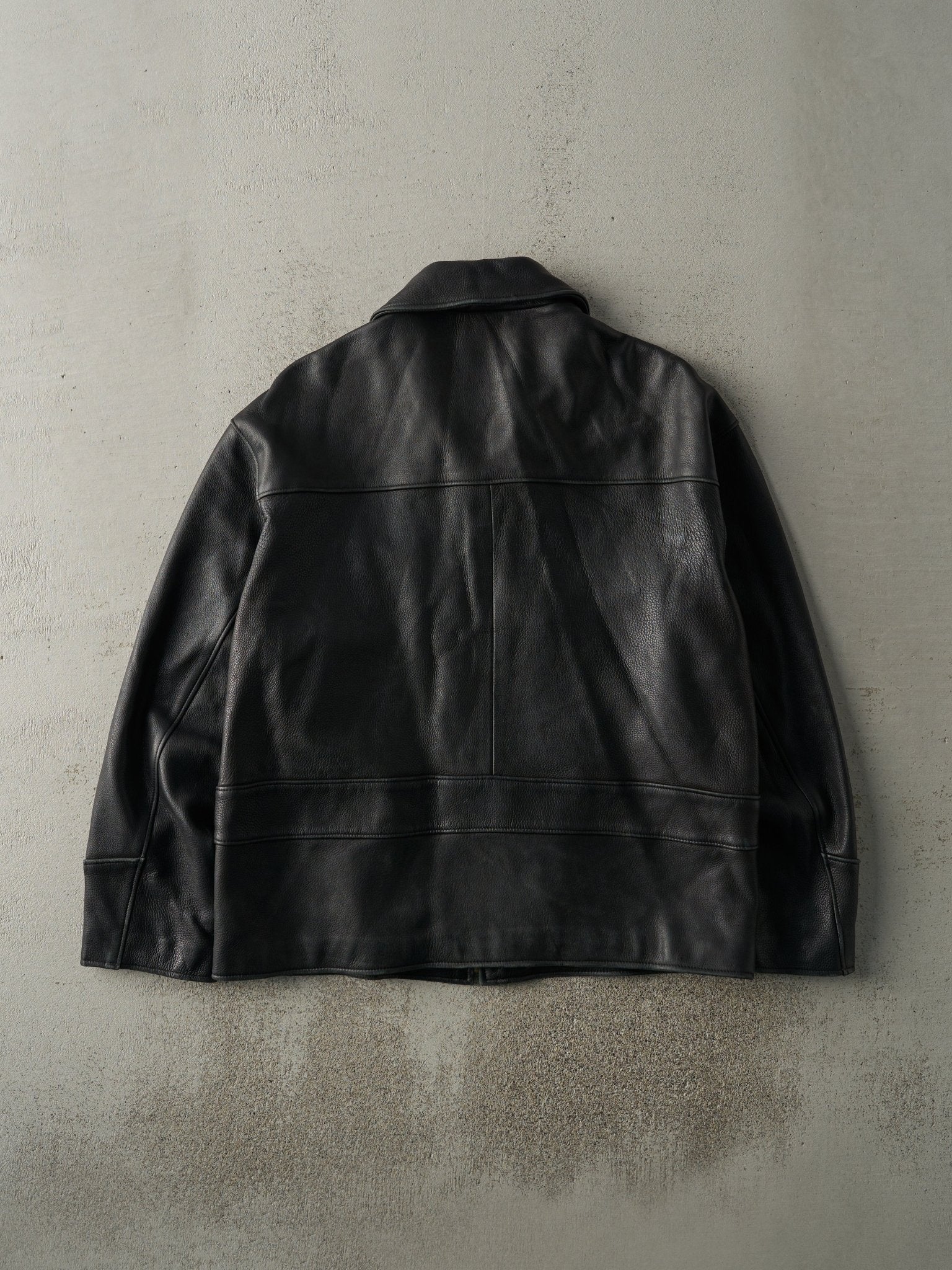 ジャケット・アウター 1980s 90s ROOTS Black Leather Zip Jacket Vintage 90s Black Roots Leather Jacket (L/XL) – Rebalance Vintage