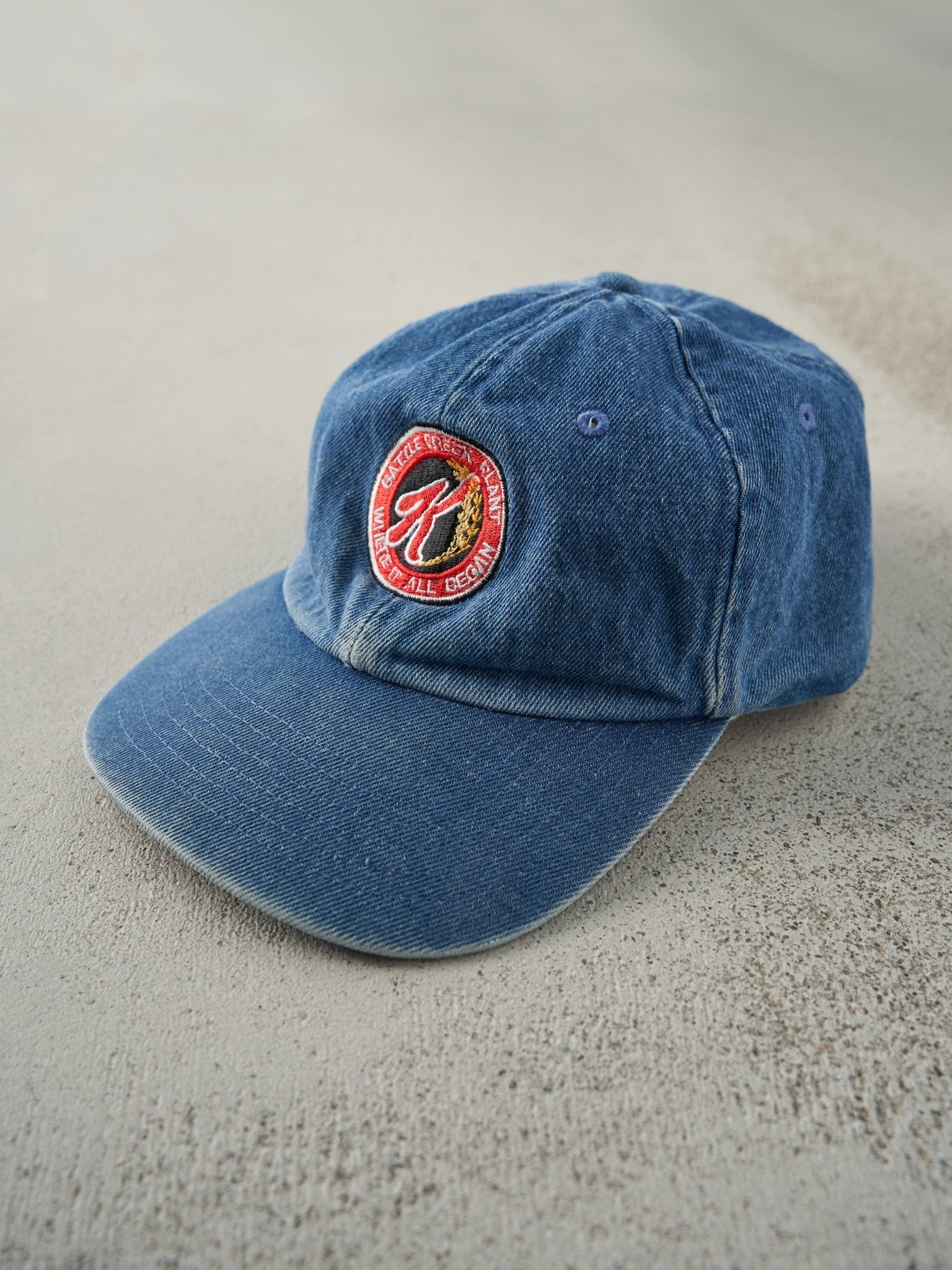 Vintage 90s Mid Wash Embroidered Denim Kellogg's Strapback Hat