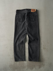 Vintage 90s Faded Black Levi's 501 Denim Pants (35.5x31)