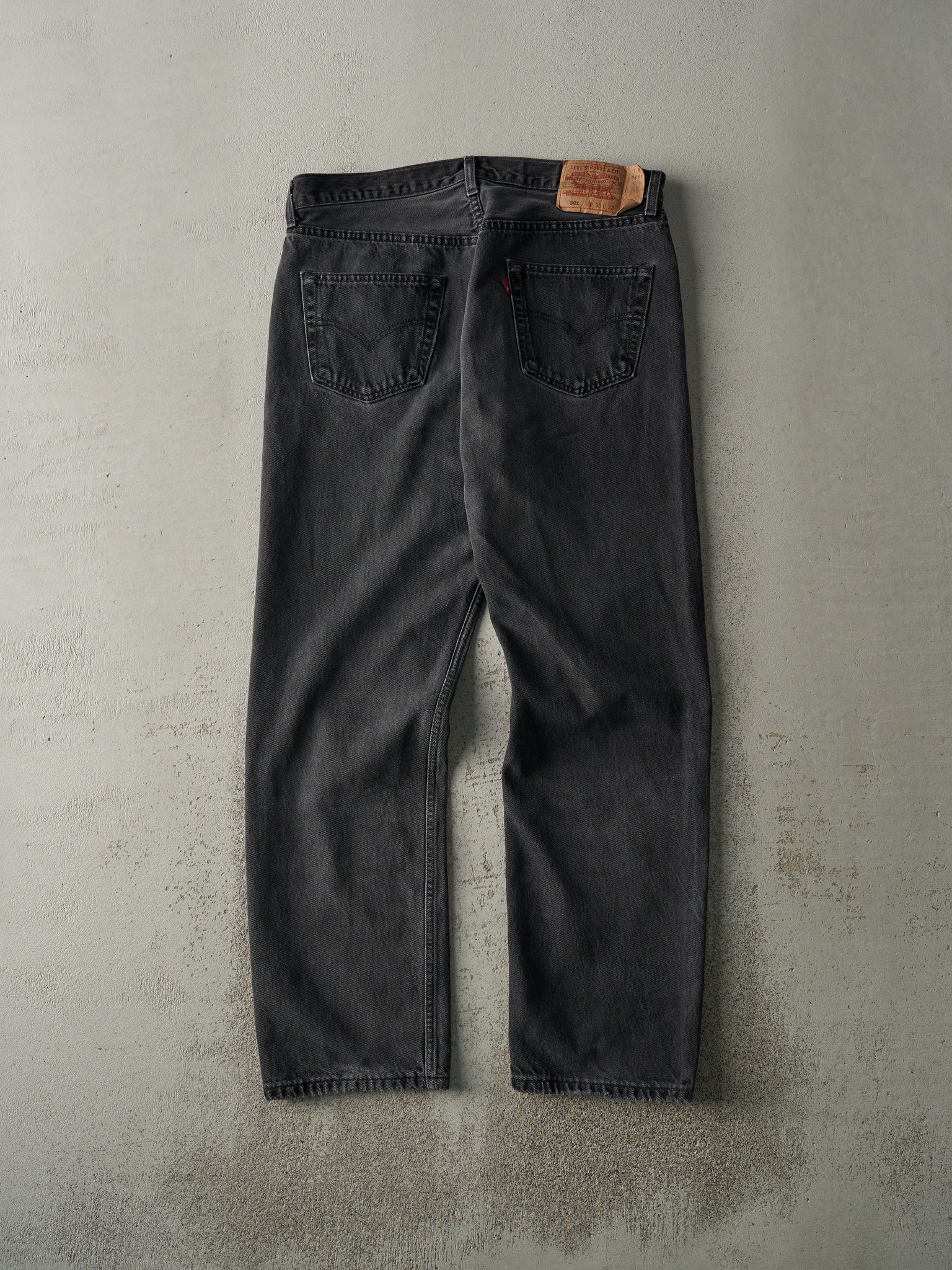 Vintage 90s Faded Black Levi's 501 Denim Pants (35.5x31)