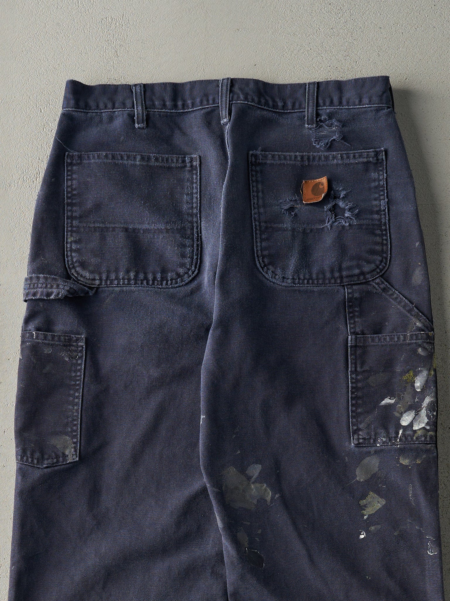 Vintage Y2K Navy Blue Dungaree Fit Carhartt Carpenter Pants (32x32)