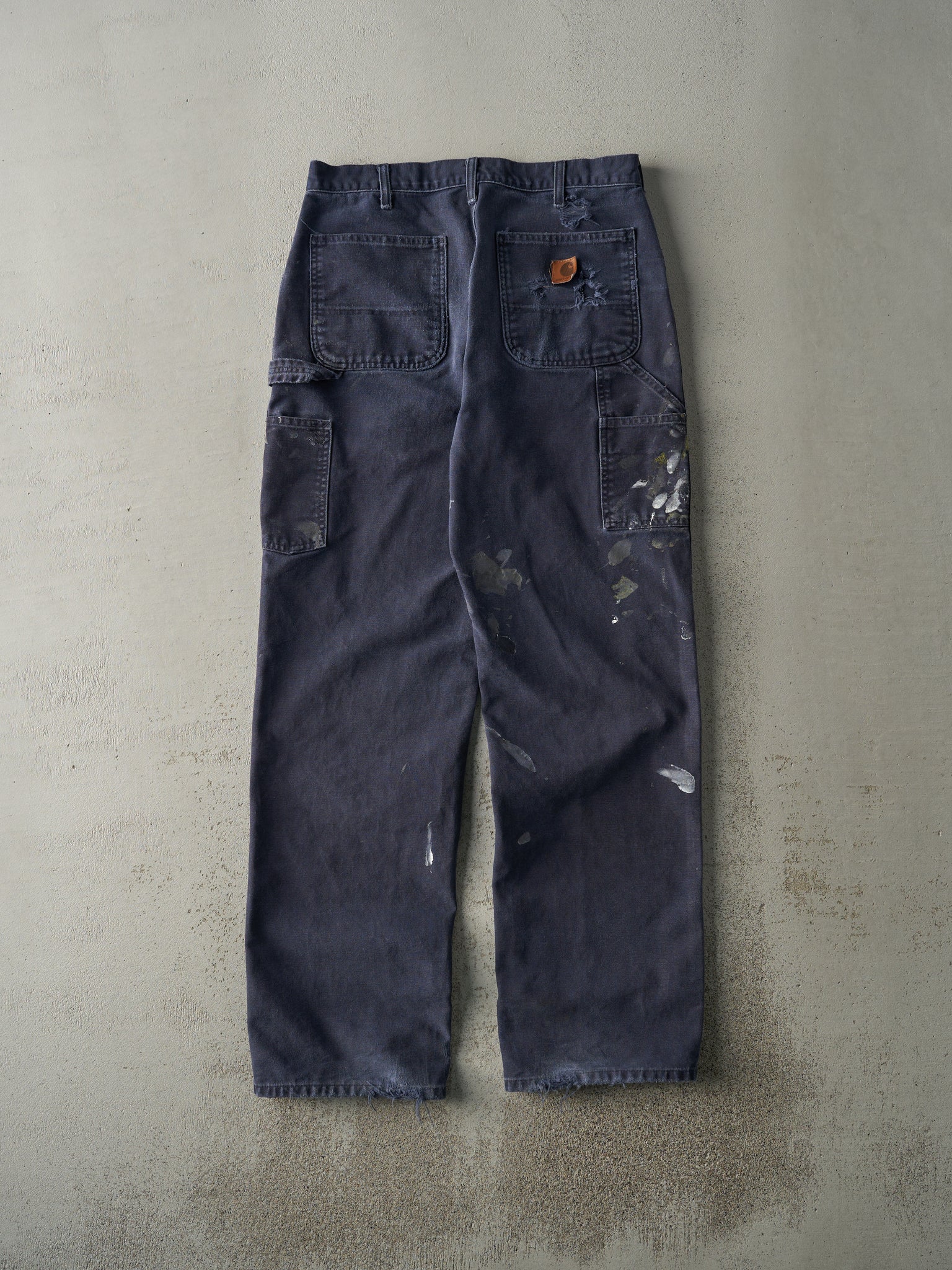 Vintage Y2K Navy Blue Dungaree Fit Carhartt Carpenter Pants (32x32)