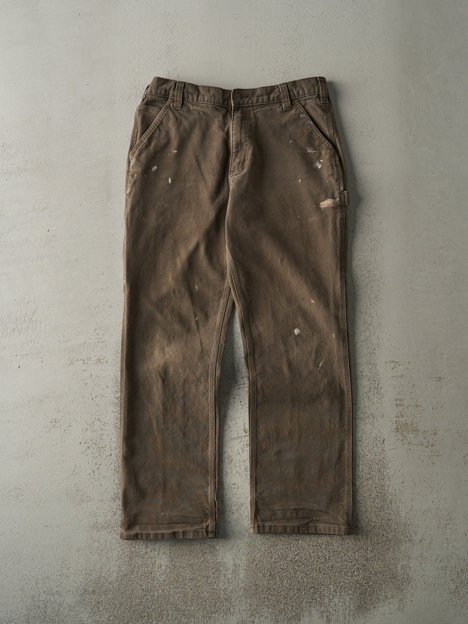 Vintage Y2K Brown Relaxed Fit Carhartt Lightweight Carpenter Pants (33x30)