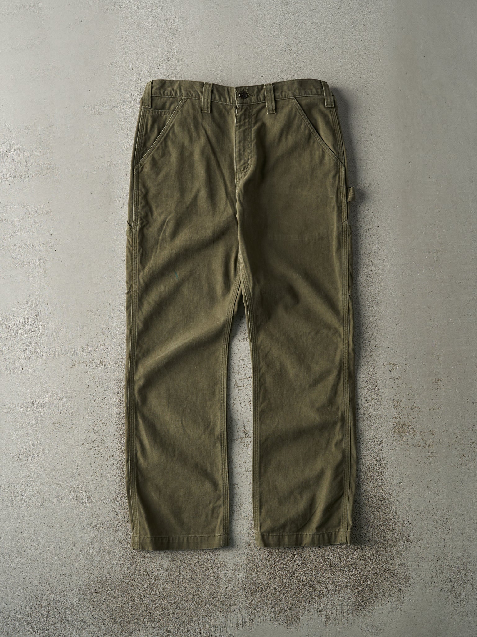 Vintage Y2K Green Relaxed Fit Carhartt Lightweight Carpenter Pants (34x30)