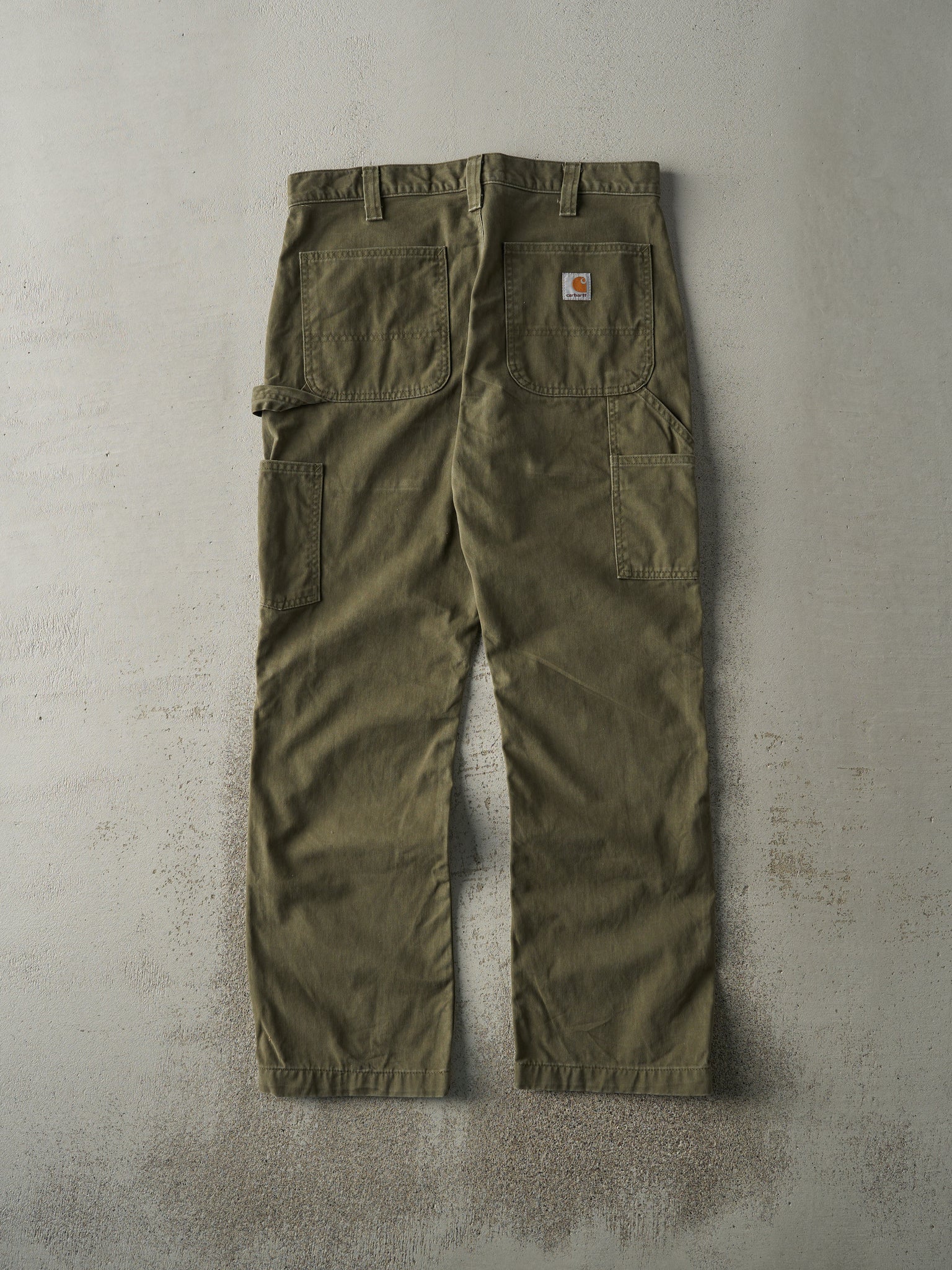 Vintage Y2K Green Relaxed Fit Carhartt Lightweight Carpenter Pants (34x30)