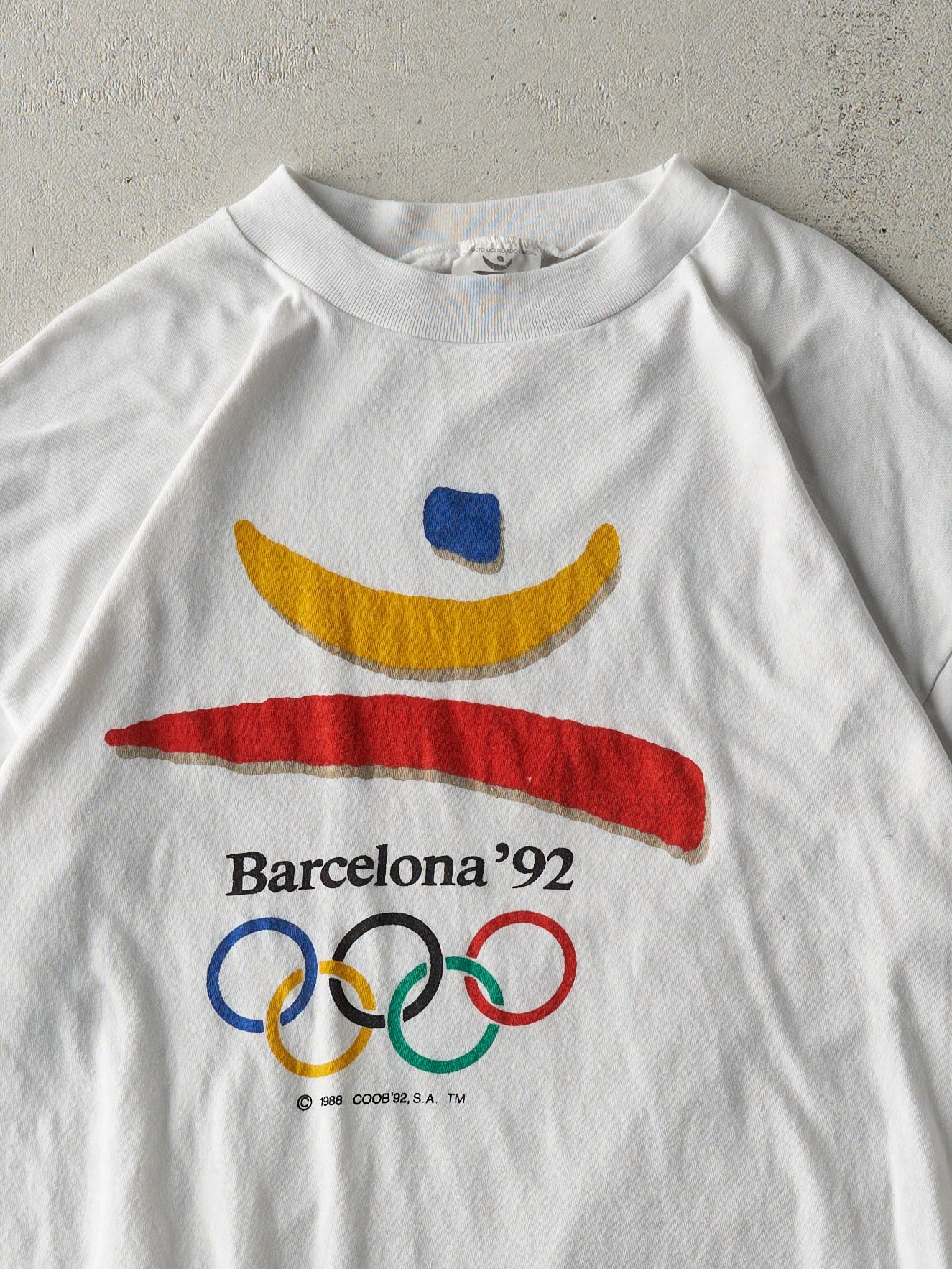 Vintage 92' White Barcelona Olympics Tee (M)