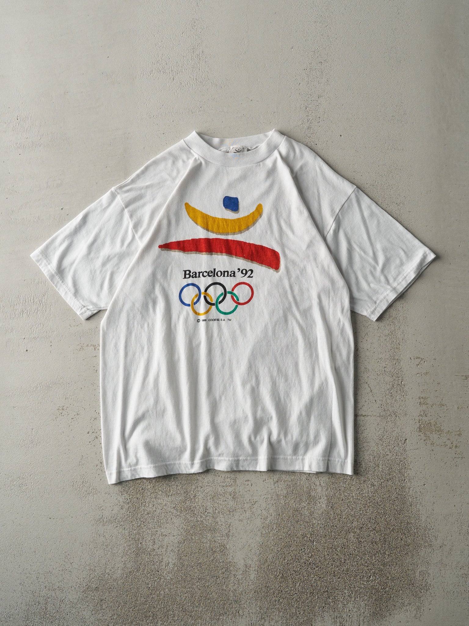 Vintage 92' White Barcelona Olympics Tee (M)