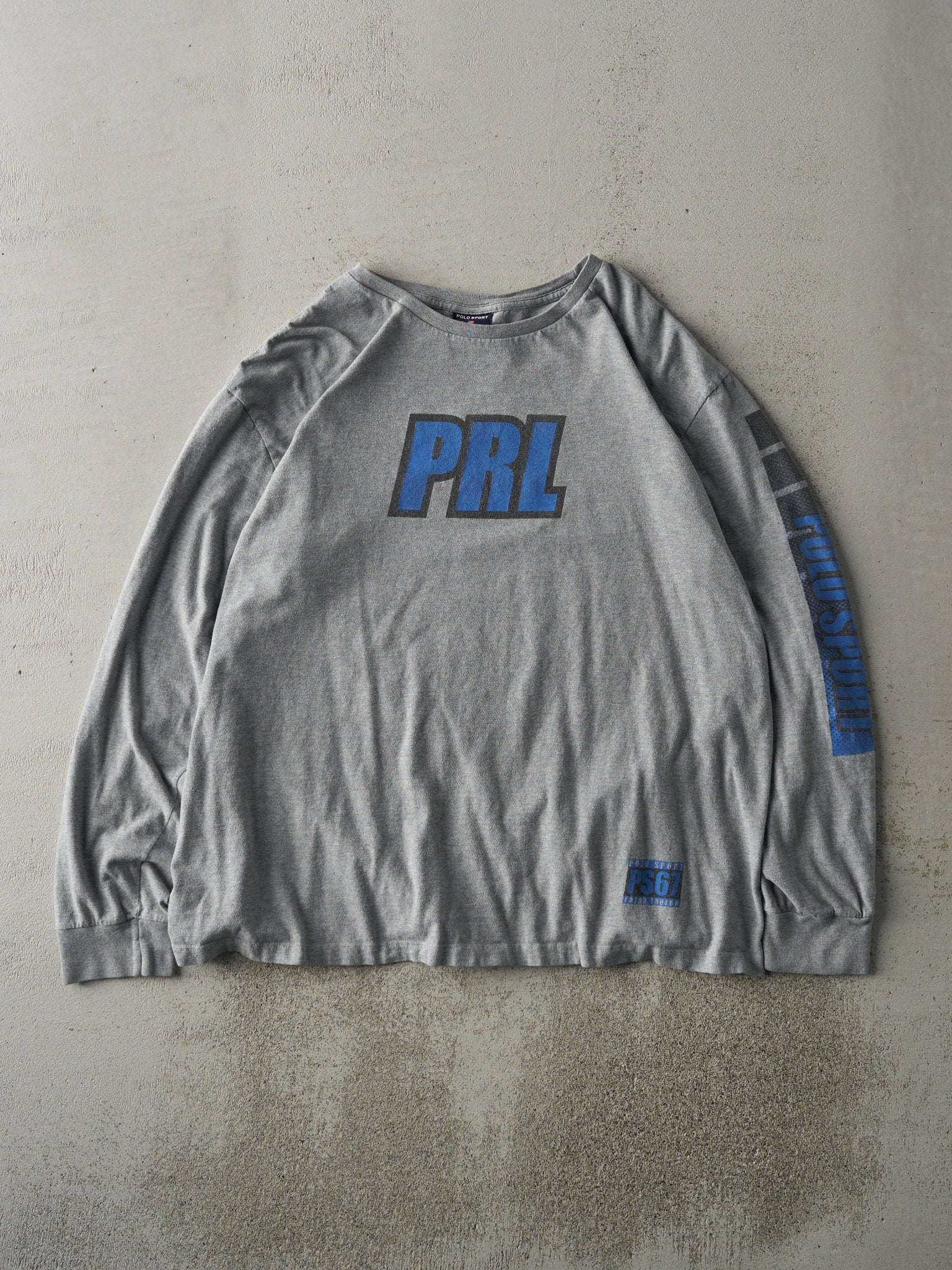 Vintage Y2K Grey Polo Sport Ralph Lauren Long Sleeve (L/XL)
