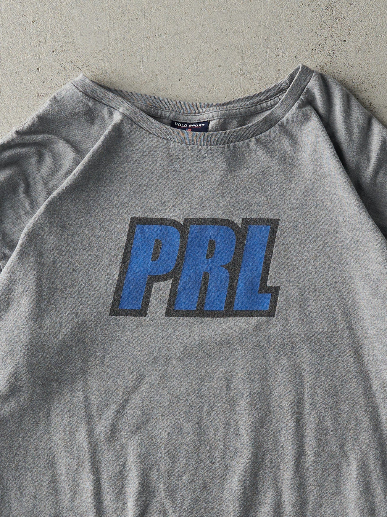 Vintage Y2K Grey Polo Sport Ralph Lauren Long Sleeve (L/XL)