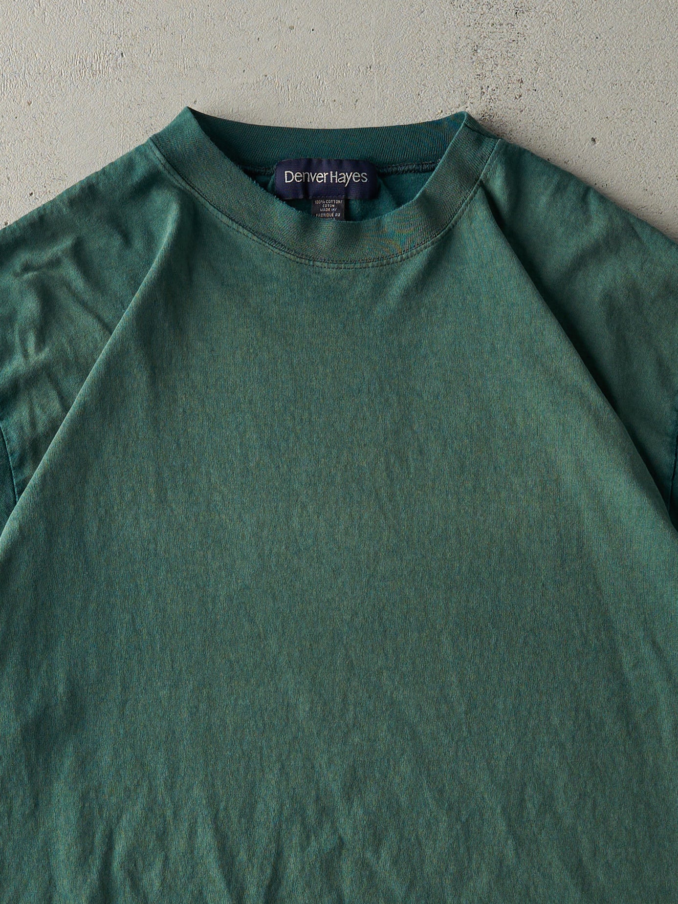 Vintage 90s Sun Faded Green Blank Tee (L/XL)