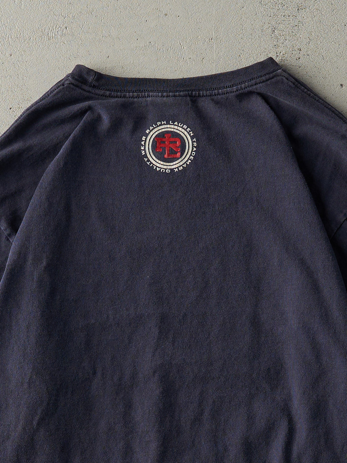 Vintage Y2K Navy Blue Polo Jeans Co Ralph Lauren Long Sleeve (L)