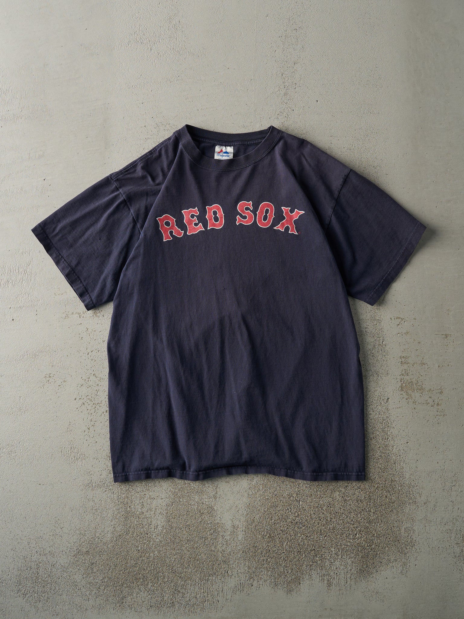 Vintage Y2K Navy Blue Boston Red Sox #33 Jason Varitek Player Tee (M/L)