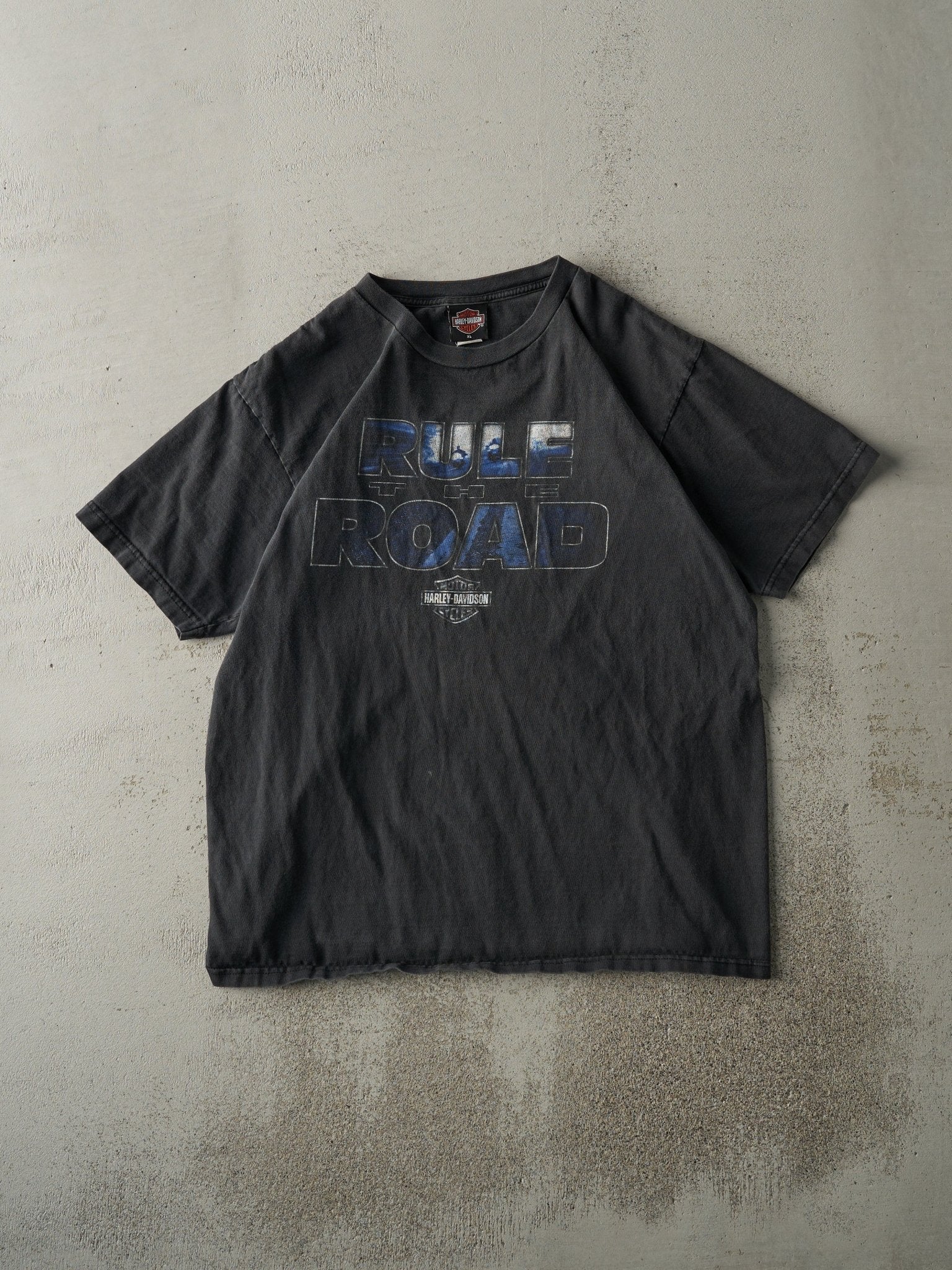 Vintage Y2K Faded Black Raleigh North Carolina Harley Davidson Tee (M/L)