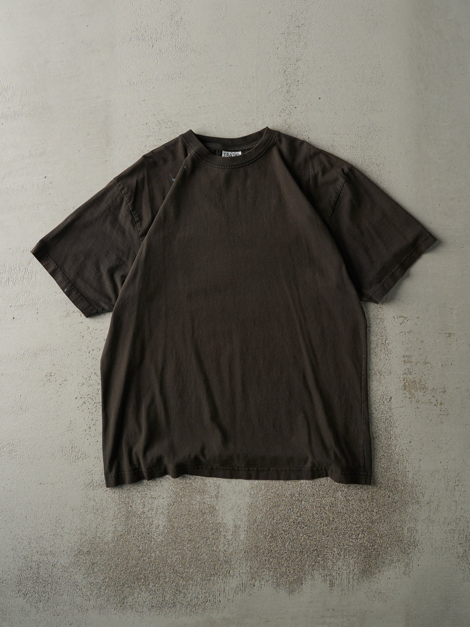 Vintage Y2K Faded Black Blank Tee (L)