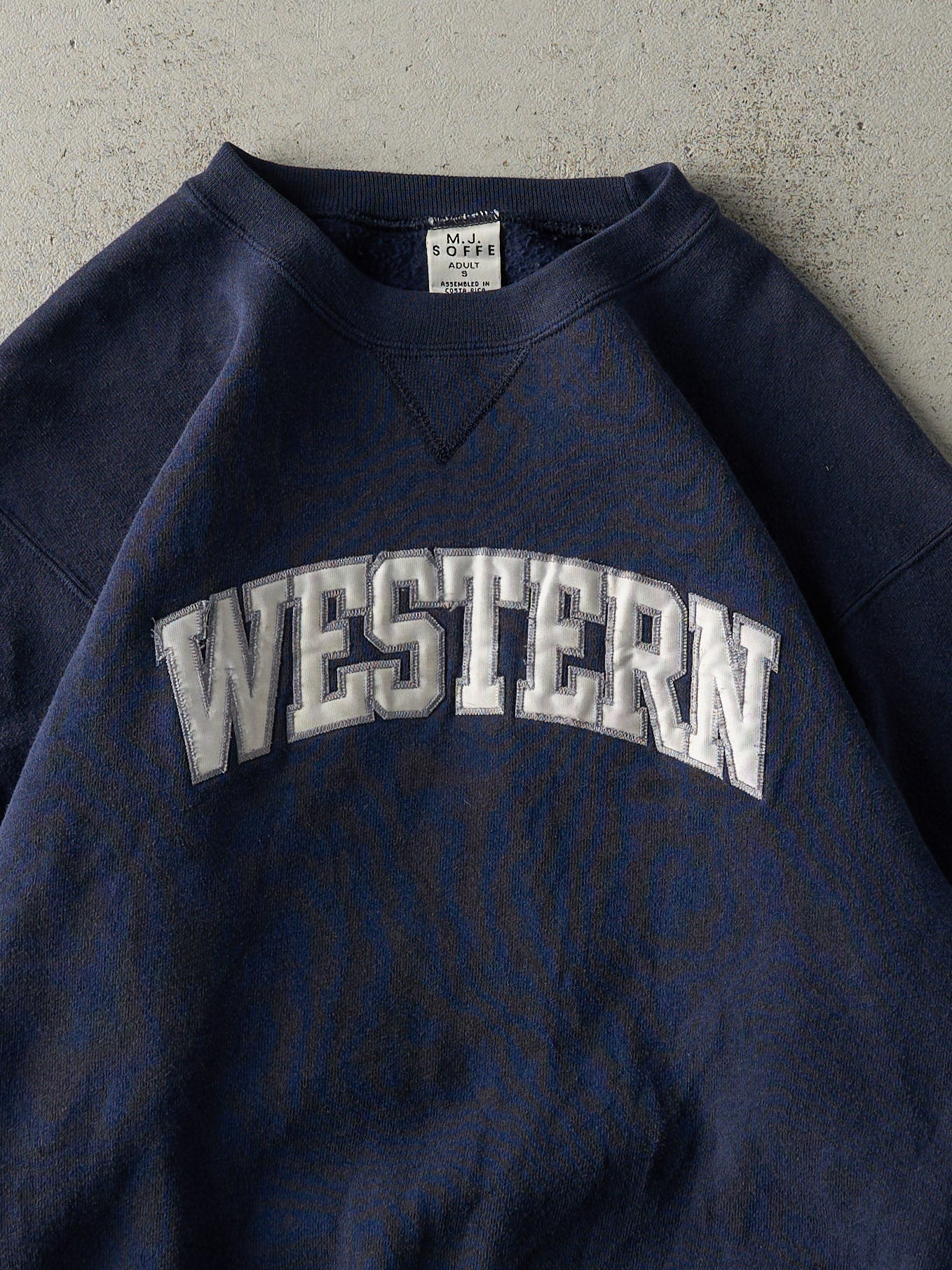 Vintage Y2K Navy Blue Western Crewneck (S/M)