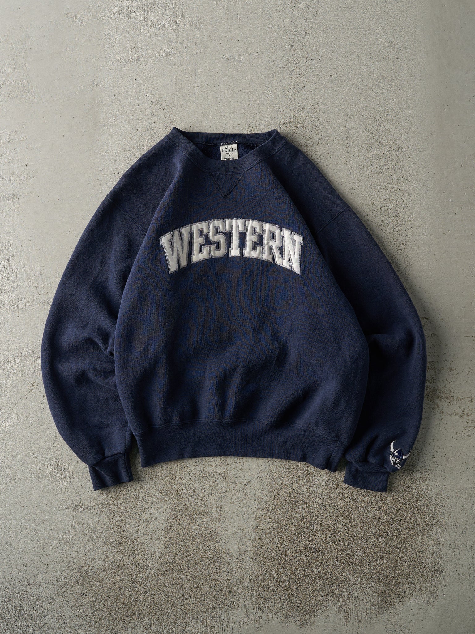 Vintage Y2K Navy Blue Western Crewneck (S/M)