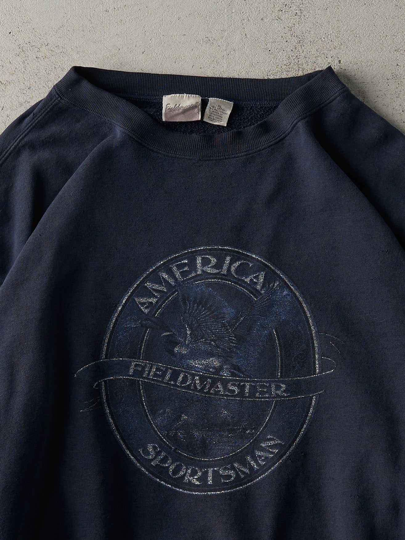 Vintage 90s Navy Blue American Sportsman Fieldmaster Boxy Crewneck (L/XL)