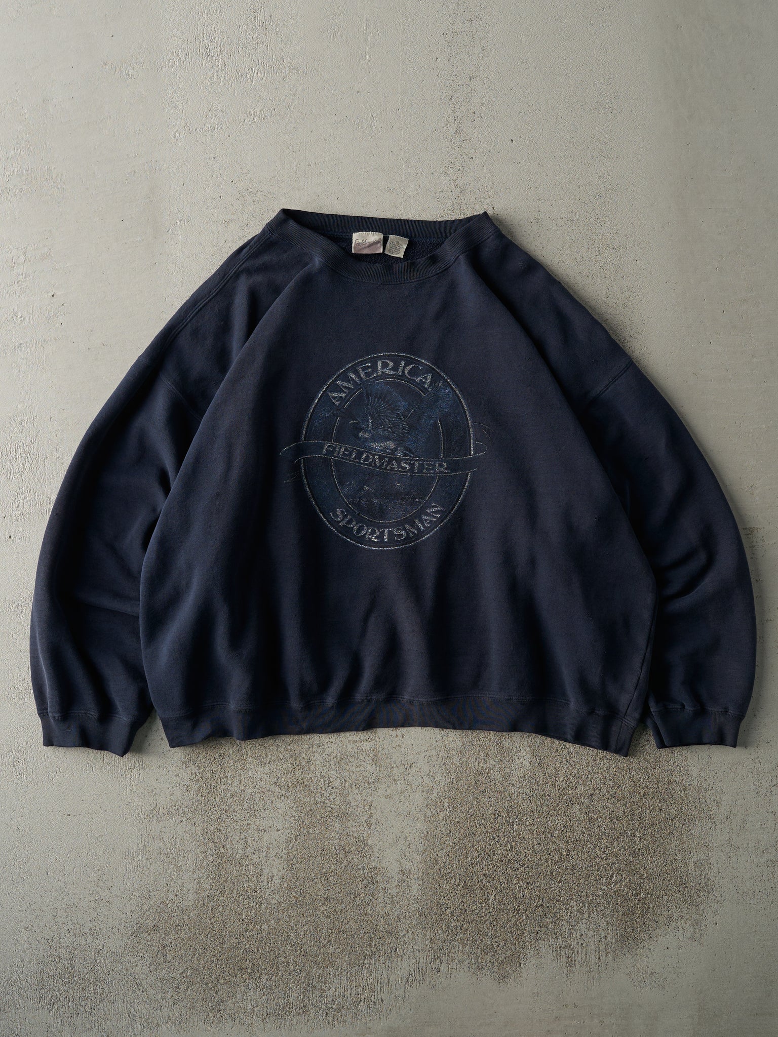 Vintage 90s Navy Blue American Sportsman Fieldmaster Boxy Crewneck (L/XL)