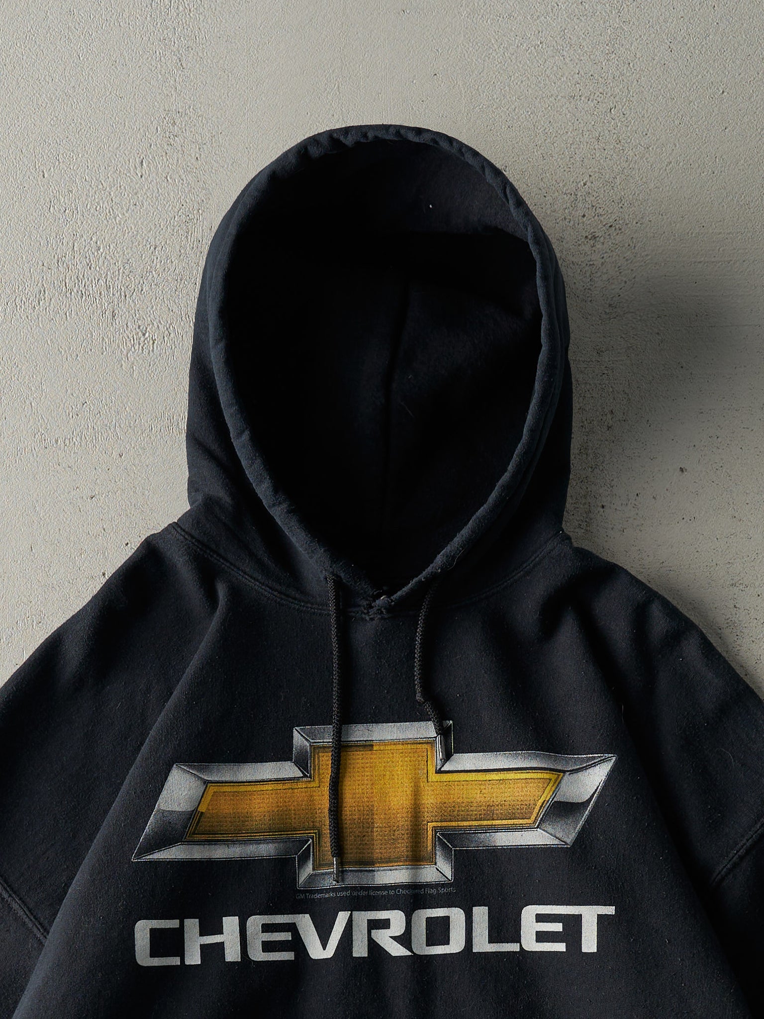 Vintage Y2K Black Chevrolet Boxy Hoodie (L)