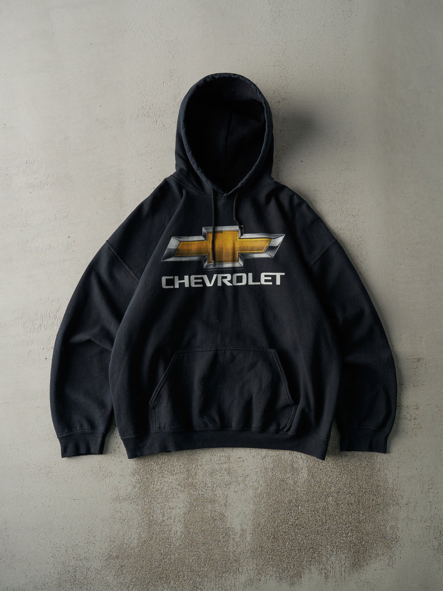 Vintage Y2K Black Chevrolet Boxy Hoodie (L)