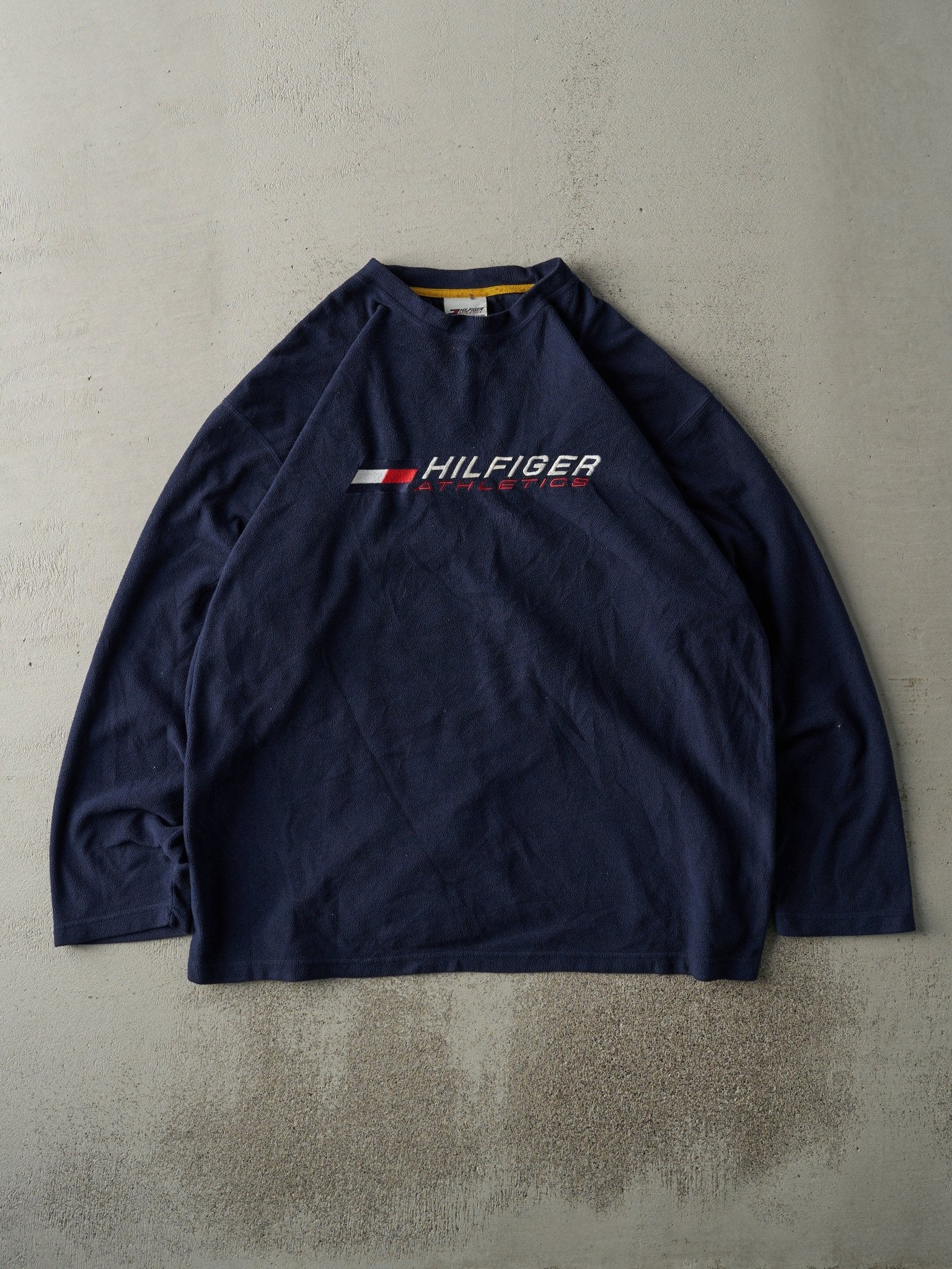 Vintage Y2K Navy Blue Hilfiger Athletics Fleece Crewneck (L)