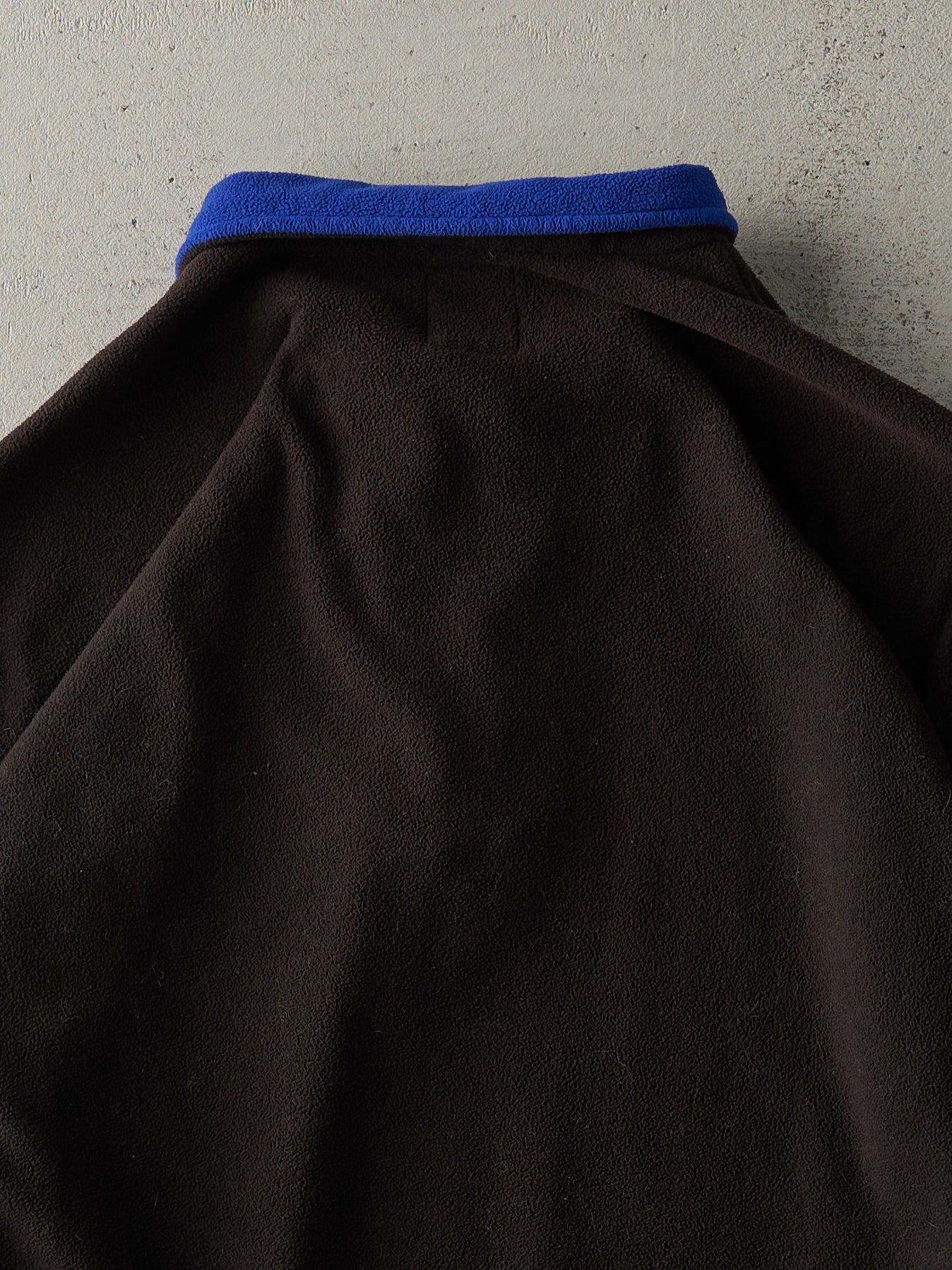 Vintage Y2K Black, Grey & Blue Chaps Ralph Lauren Fleece Quarter Zip (L)