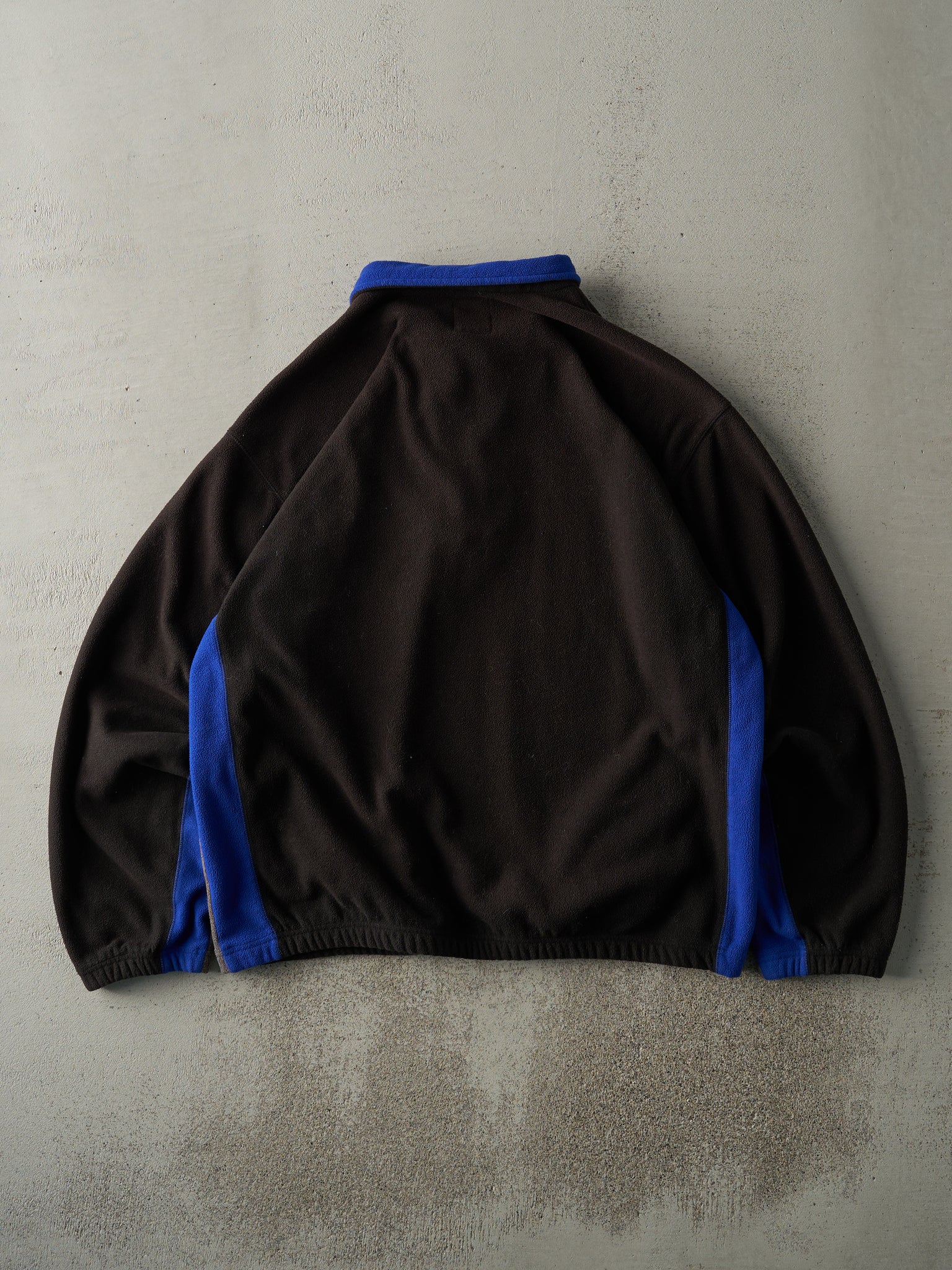 Vintage Y2K Black, Grey & Blue Chaps Ralph Lauren Fleece Quarter Zip (L)