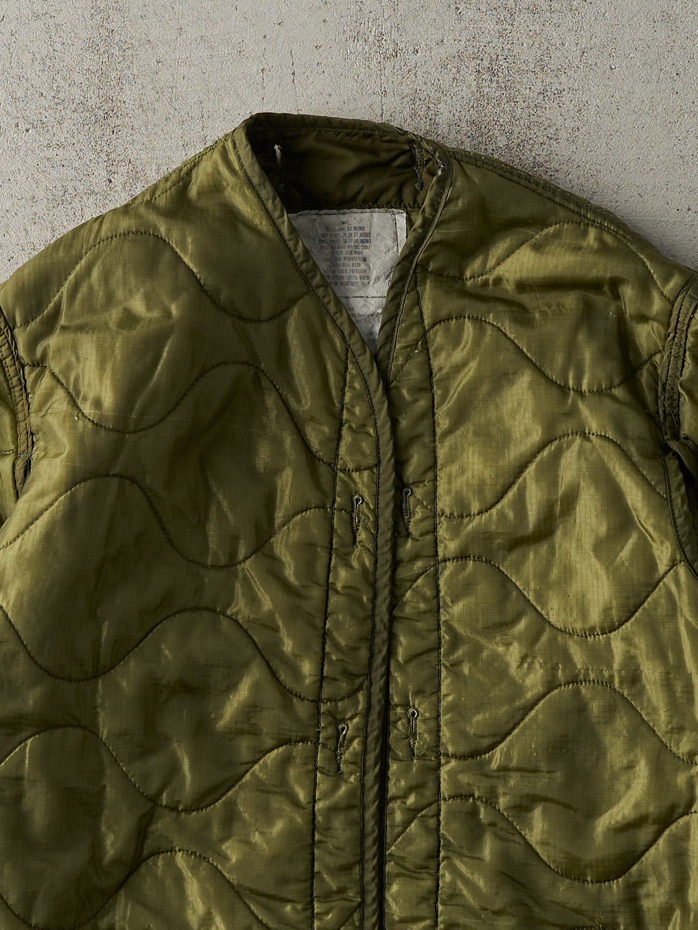 Vintage 90s Green Army Liner Jacket (S/M)