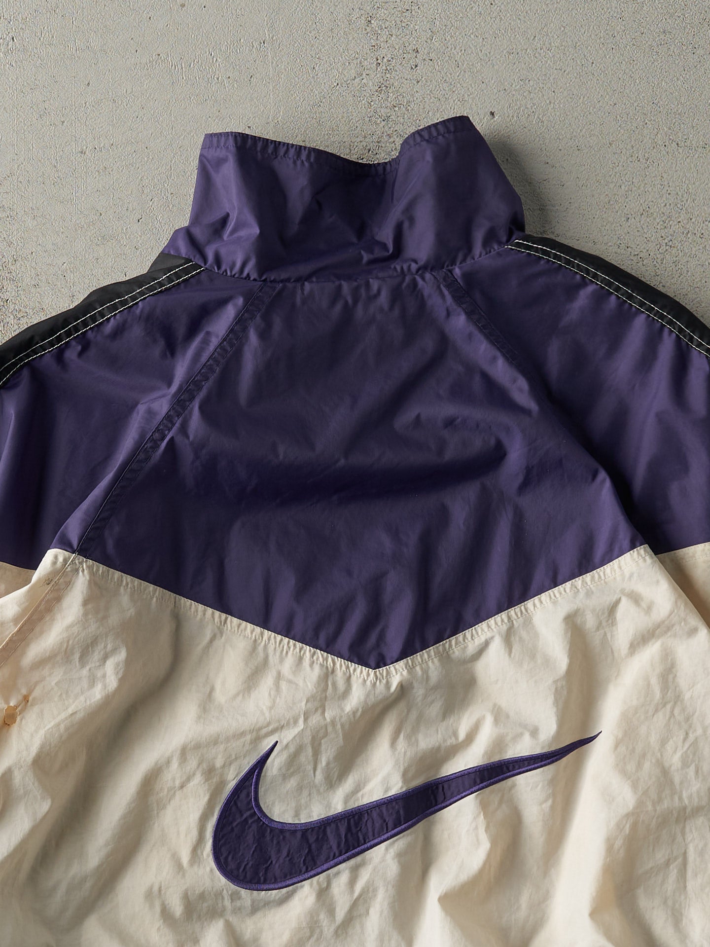 Vintage 90s Purple, Black & White Nike Windbreaker Jacket (M)