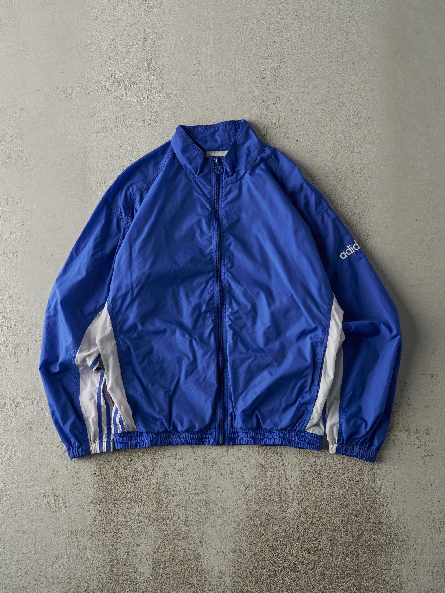 Vintage 90s Blue & White Adidas Windbreaker Jacket (M/L)