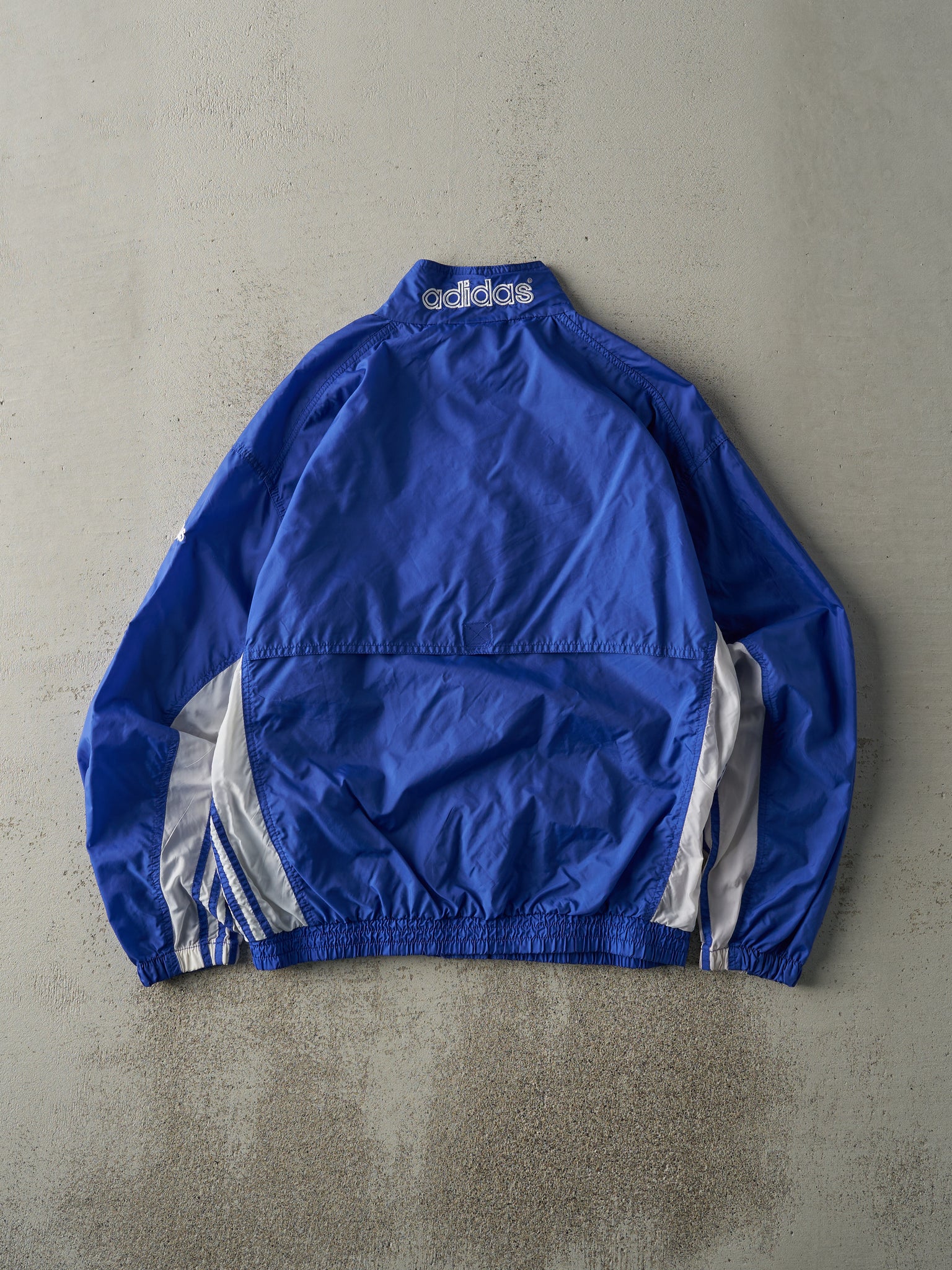 Vintage 90s Blue & White Adidas Windbreaker Jacket (M/L)