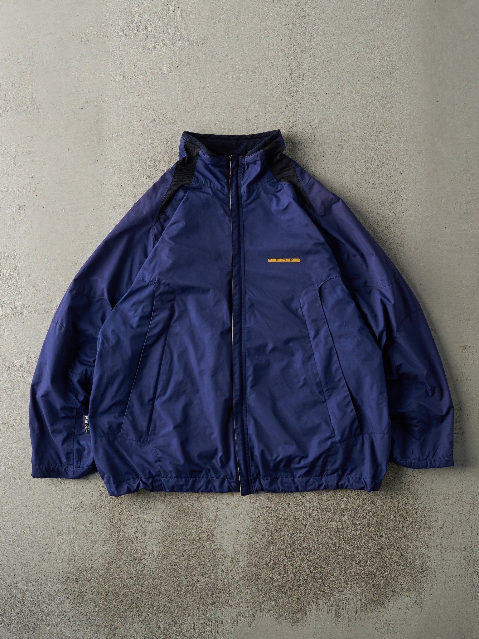 Vintage Y2K Navy Blue Polo Sport Ralph Lauren Windbreaker Jacket (M)