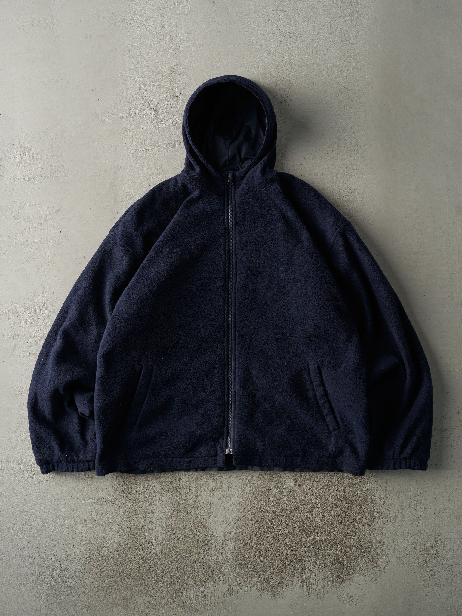 Vintage Y2K Navy Blue Tommy Sport Fleece Lined Reversible Jacket (XL)