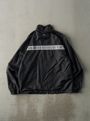 Vintage Y2K Black & Silver Reflective Adidas Windbreaker Jacket (S/M)