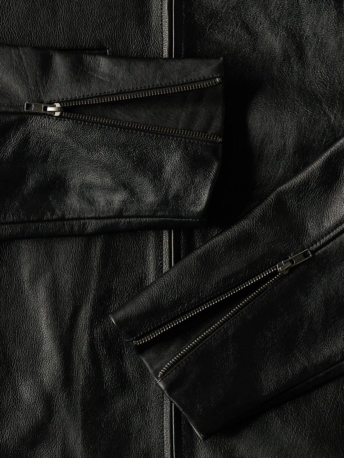 Everyday Boxy Leather Jacket - Solid Black