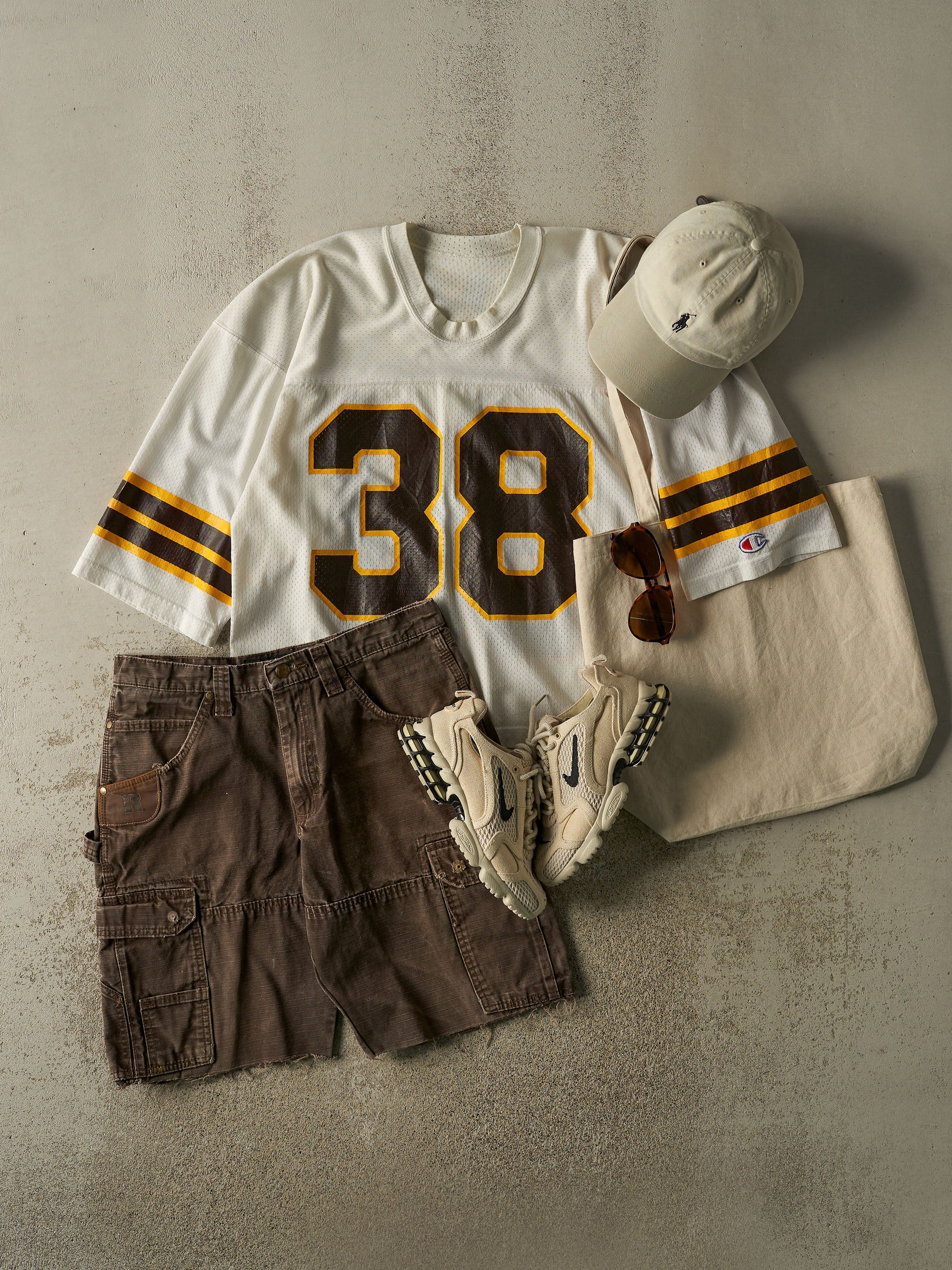 Vintage 80s White #38 Football Jersey (S/M)