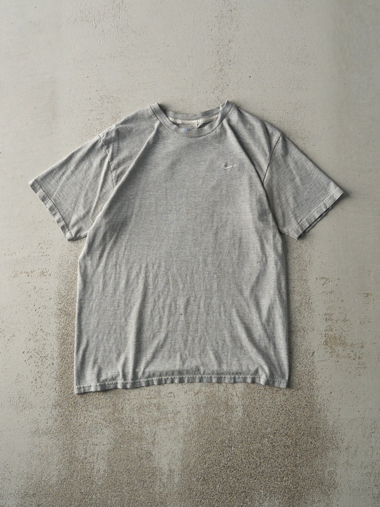 Vintage Y2K Grey Embroidered Nike Tee (S)