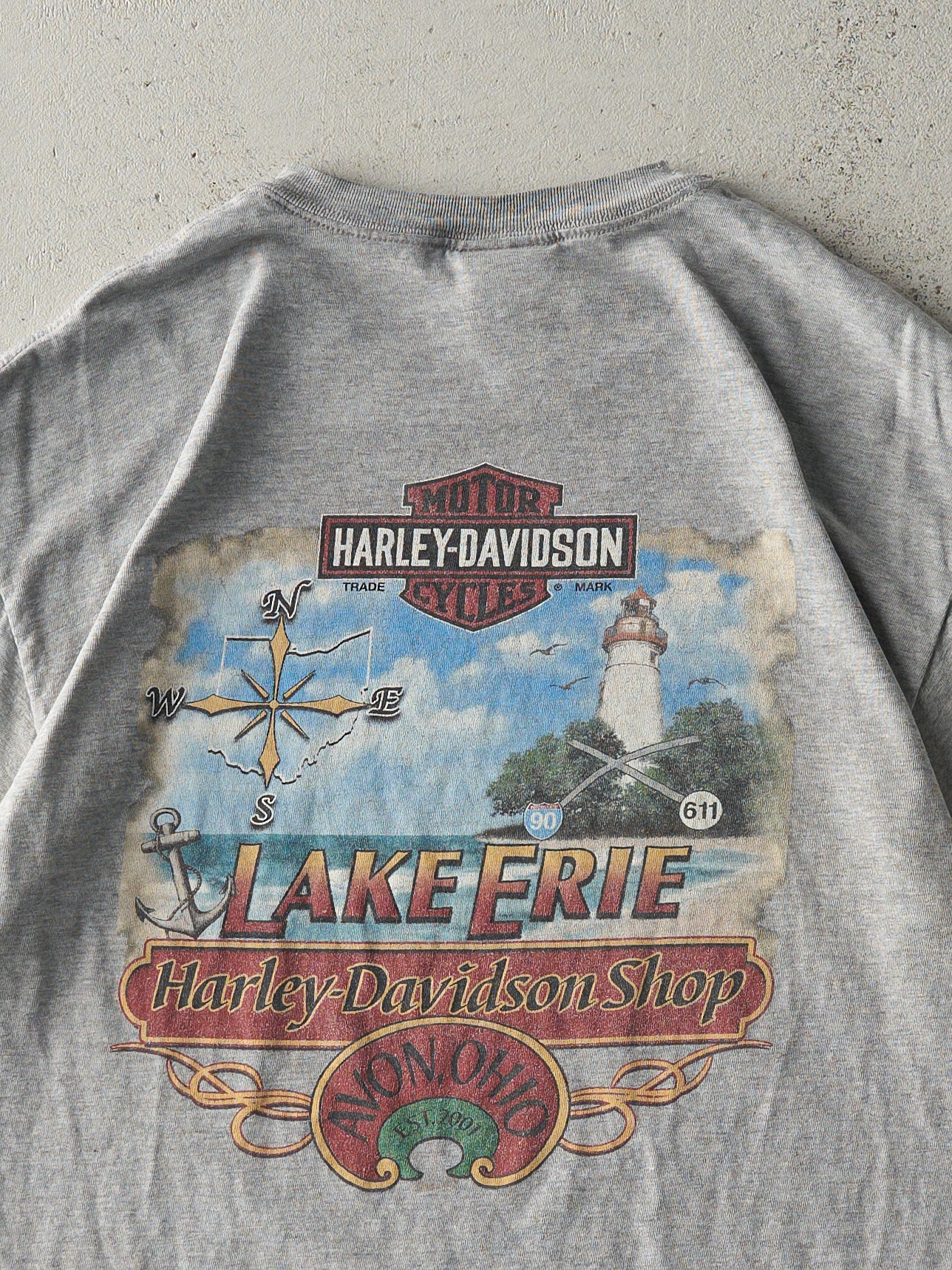 Vintage 04' Grey Avon Ohio Harley Davidson Tee (M)