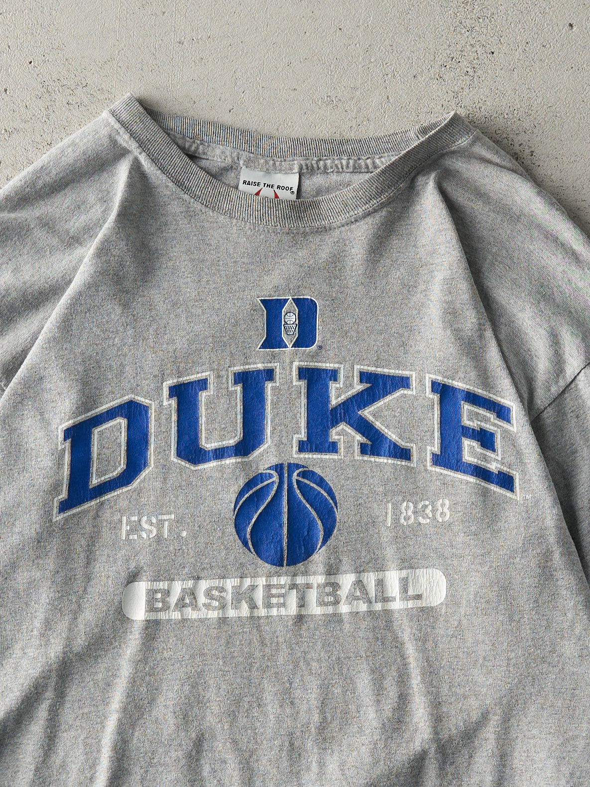 Vintage Y2K Grey Duke University Basketball Long Sleeve (M)