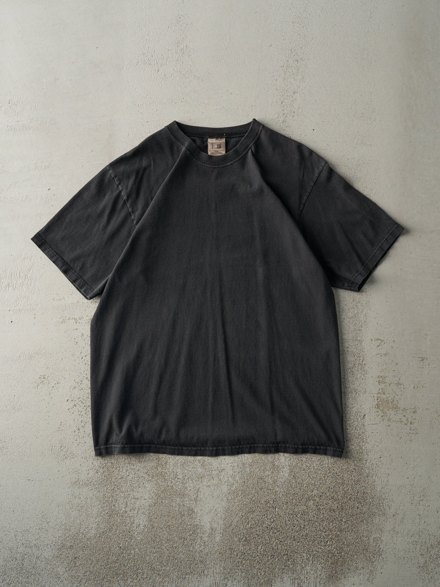 Vintage 90s Black Blank Tee (M/L)