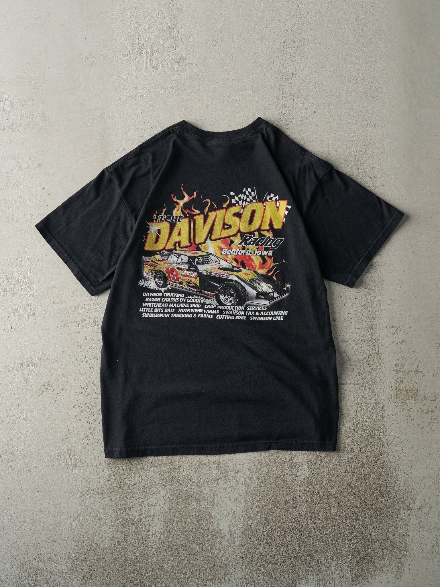 Vintage Y2K Black Trent Davison Racing Tee (M)