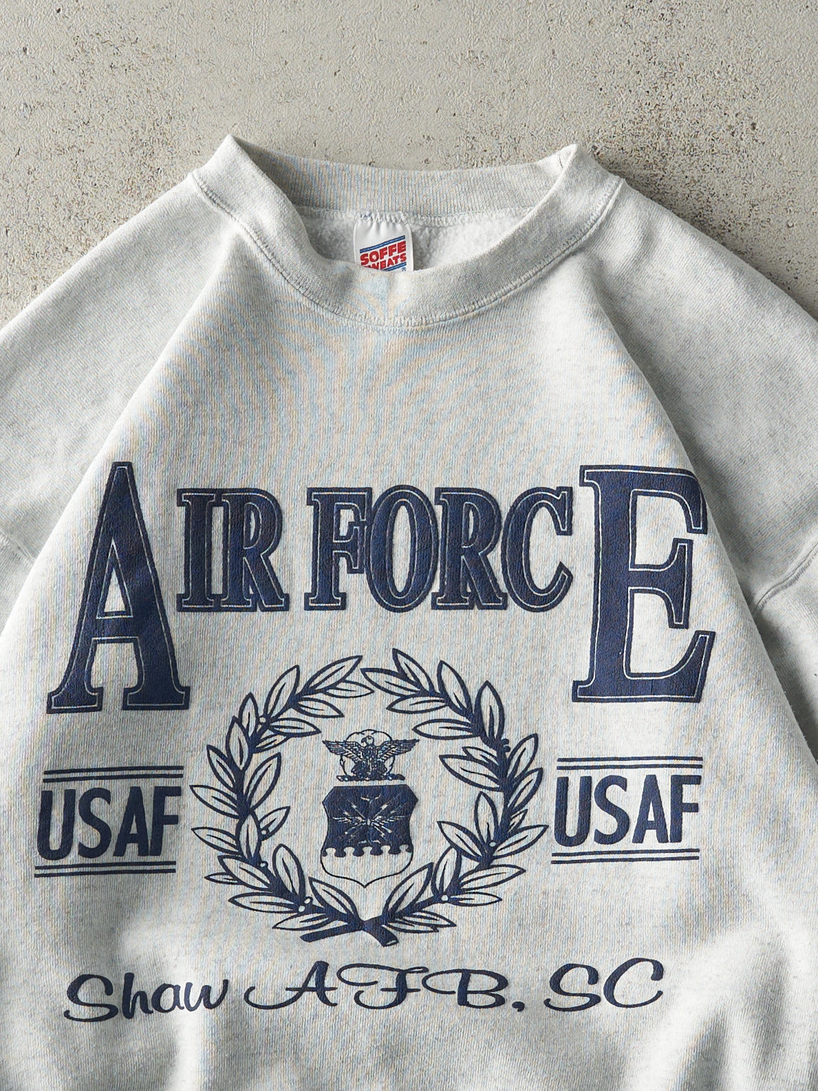 Vintage 90s Heather Grey USAF Air Force Crewneck (S/M)