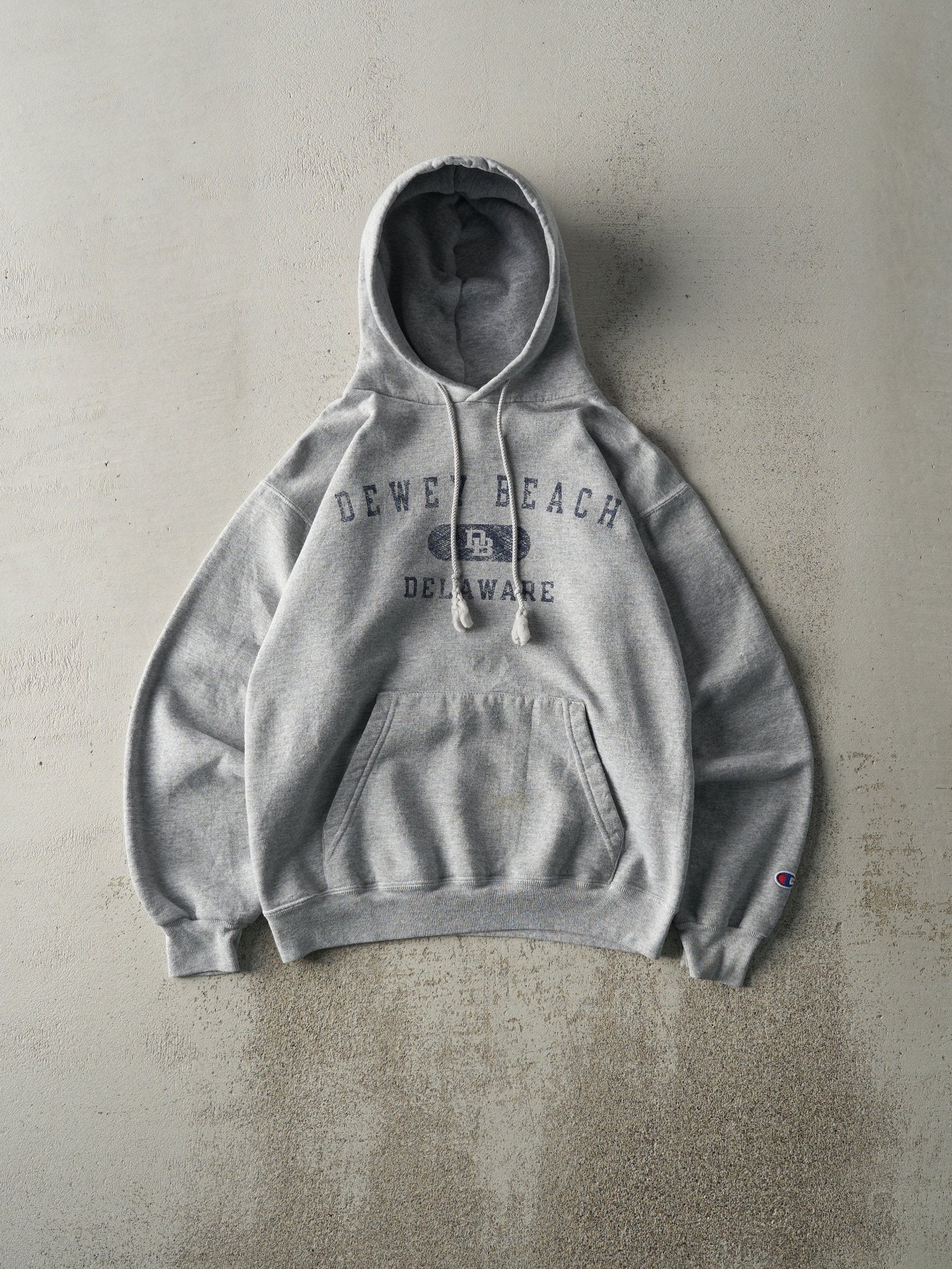 Vintage Y2K Grey Dewey Beach Delaware Hoodie (S)